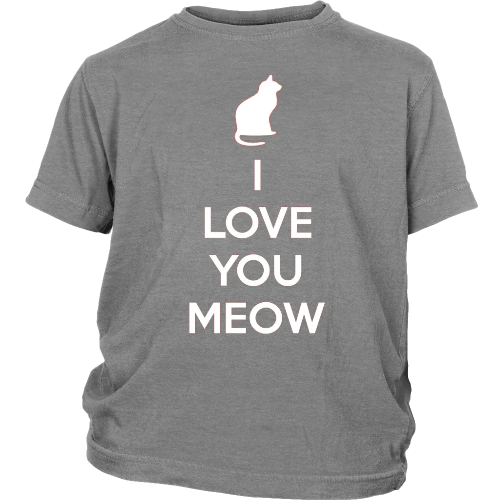 I Love You Meow T-shirt Gift Tee for Cat lover Pet Owners