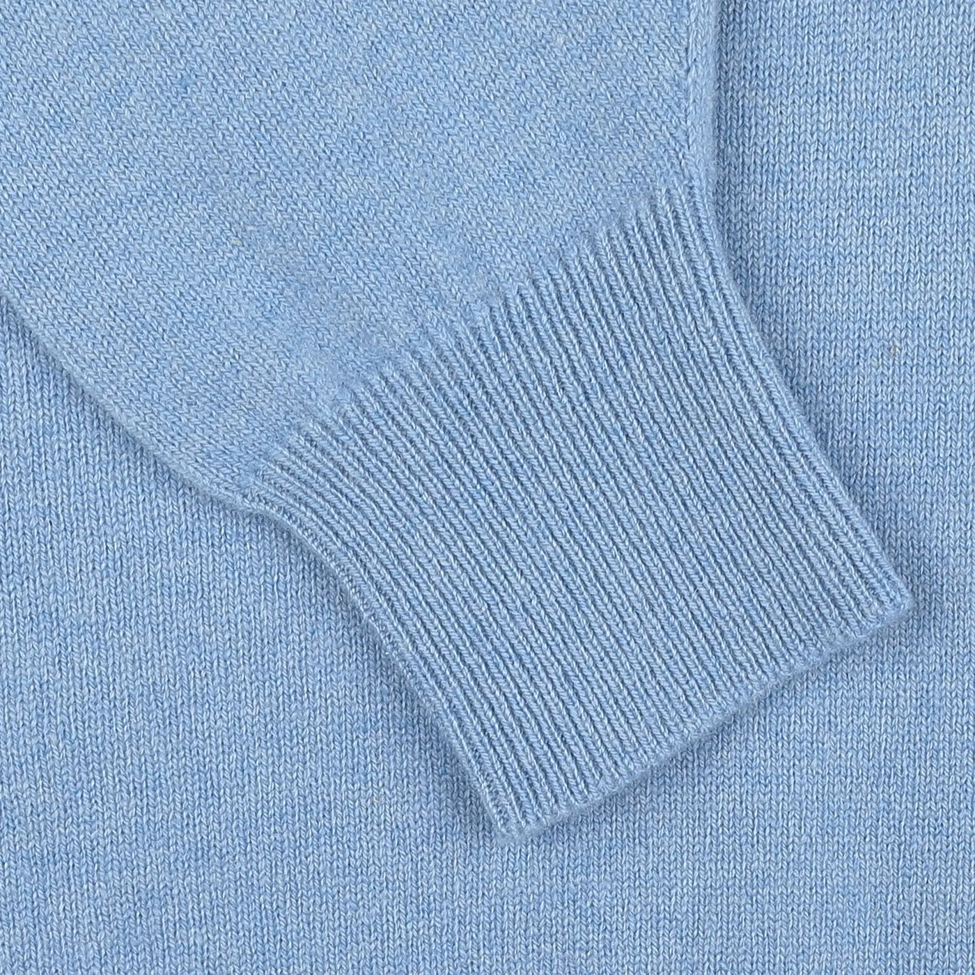 Iceberg Blue Deep V-Neck Lambswool Sweater