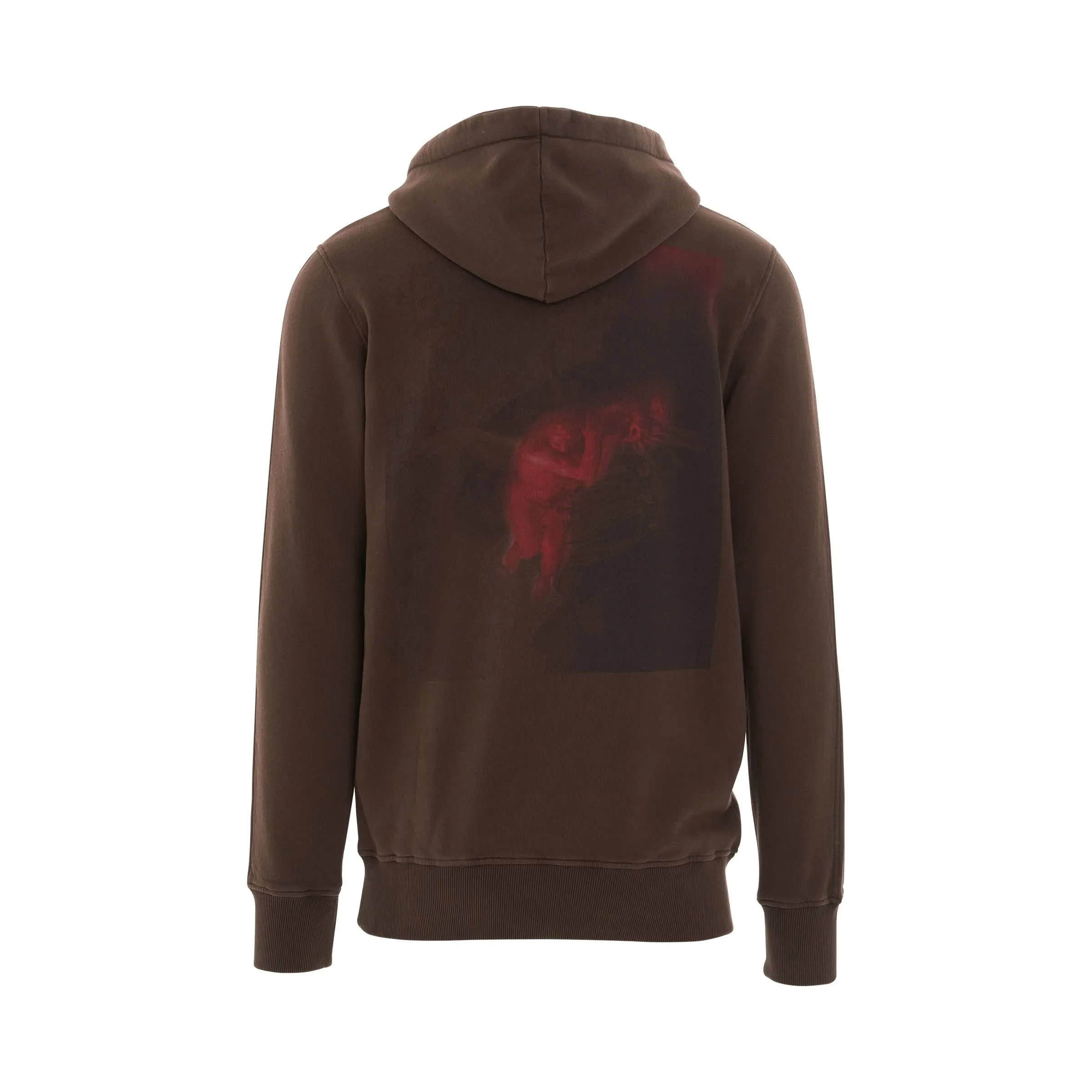 Infared Logo Hoodie in Dark Brown