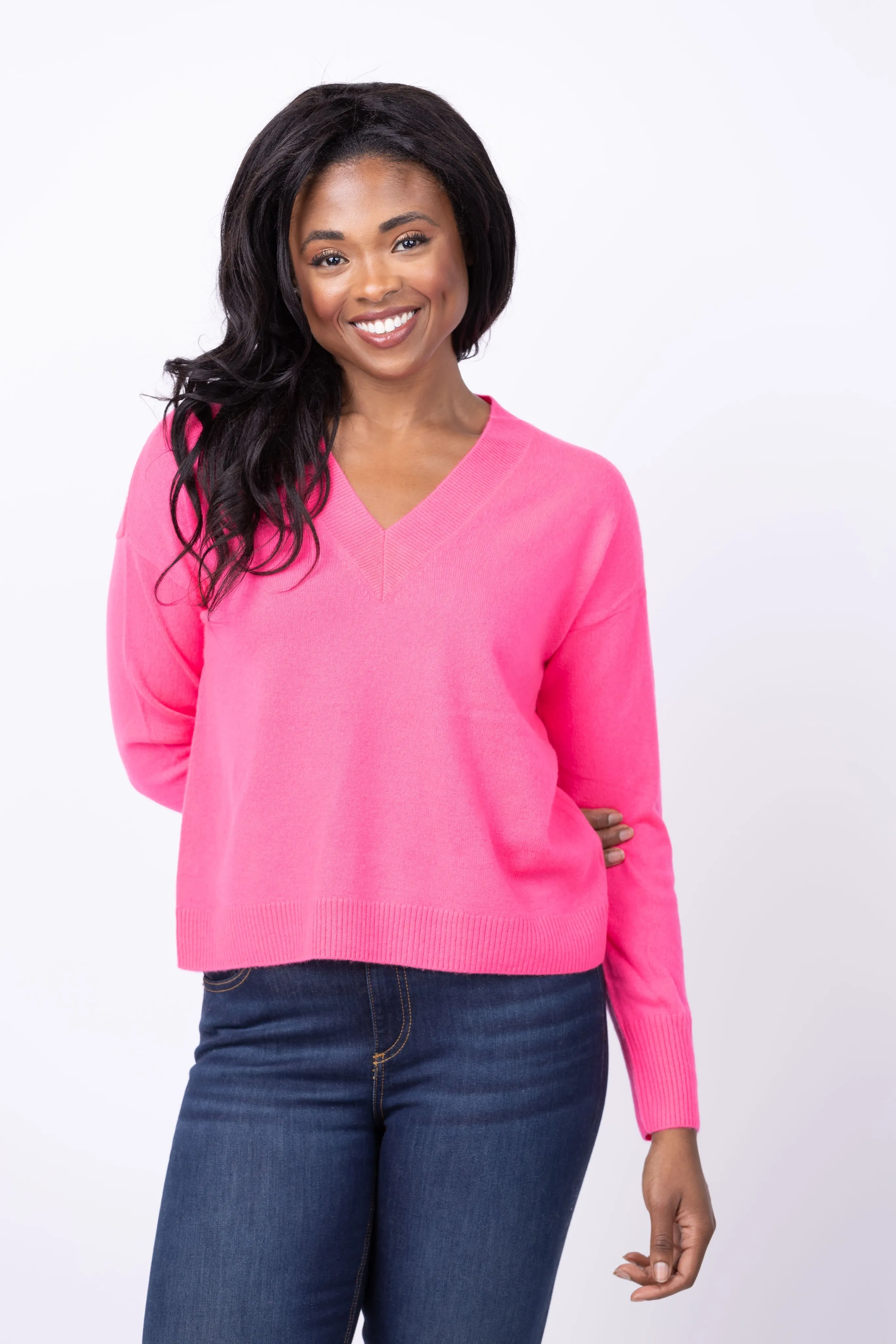 J. Society V-Neck Sweater in Dayglow