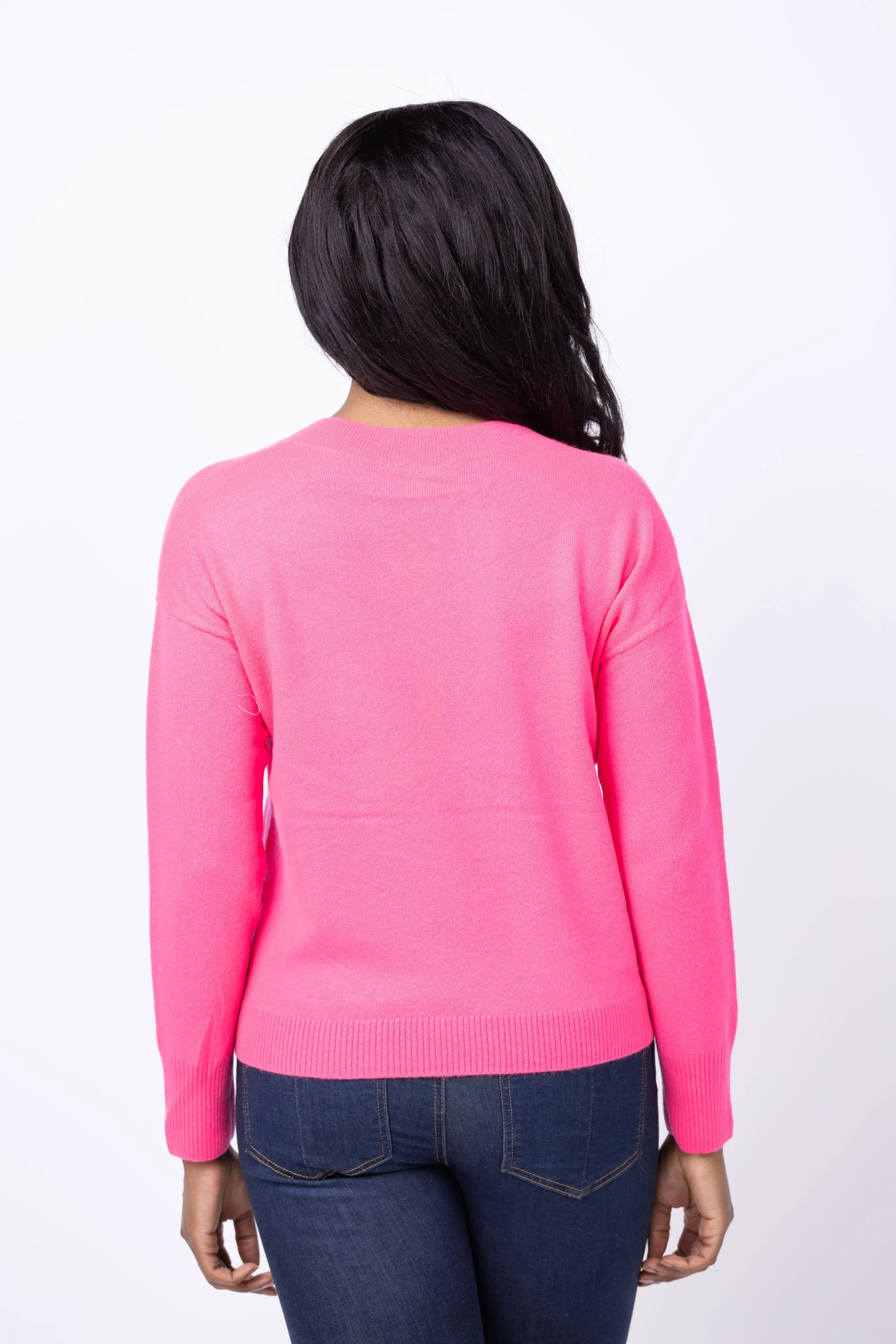 J. Society V-Neck Sweater in Dayglow