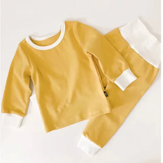 Kids Autumn Cotton Thermal Underwear Tops Pants 2-Piece Set Boys Sleepwear Girls Pajama Suit Winter Clothes 6M 9M 1 2 3 4 5 6T