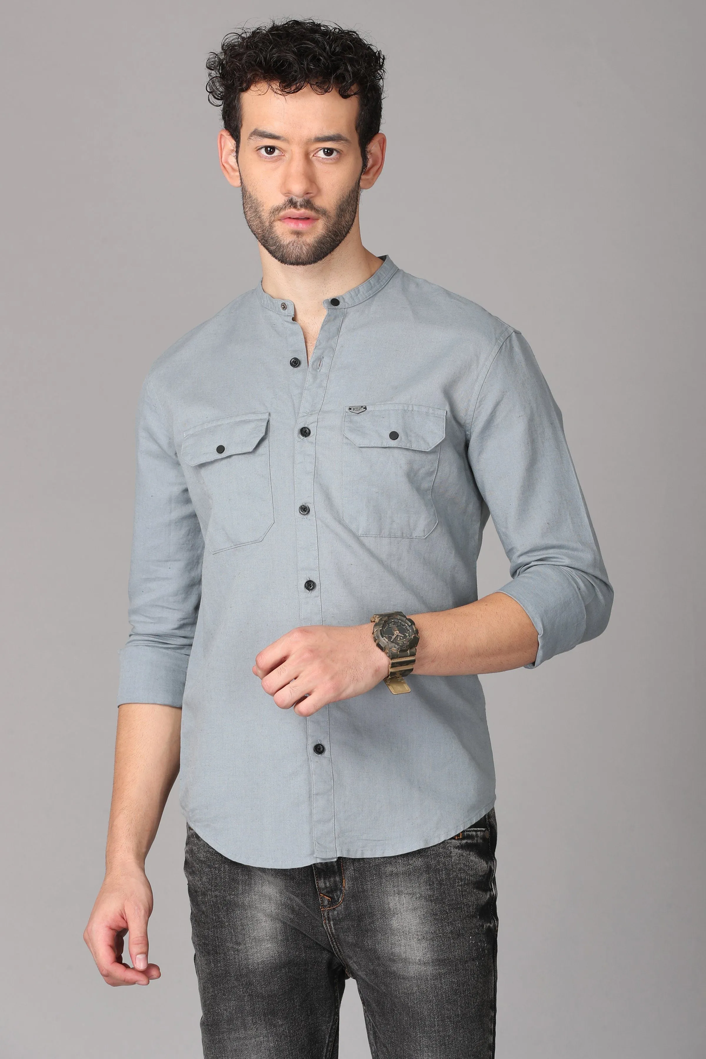 Light Grey Linen Shirt