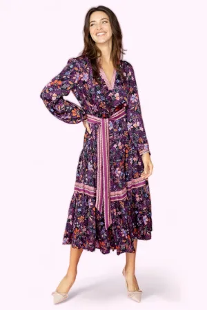 Live in the moment Floral Long Dress With Waist Belt