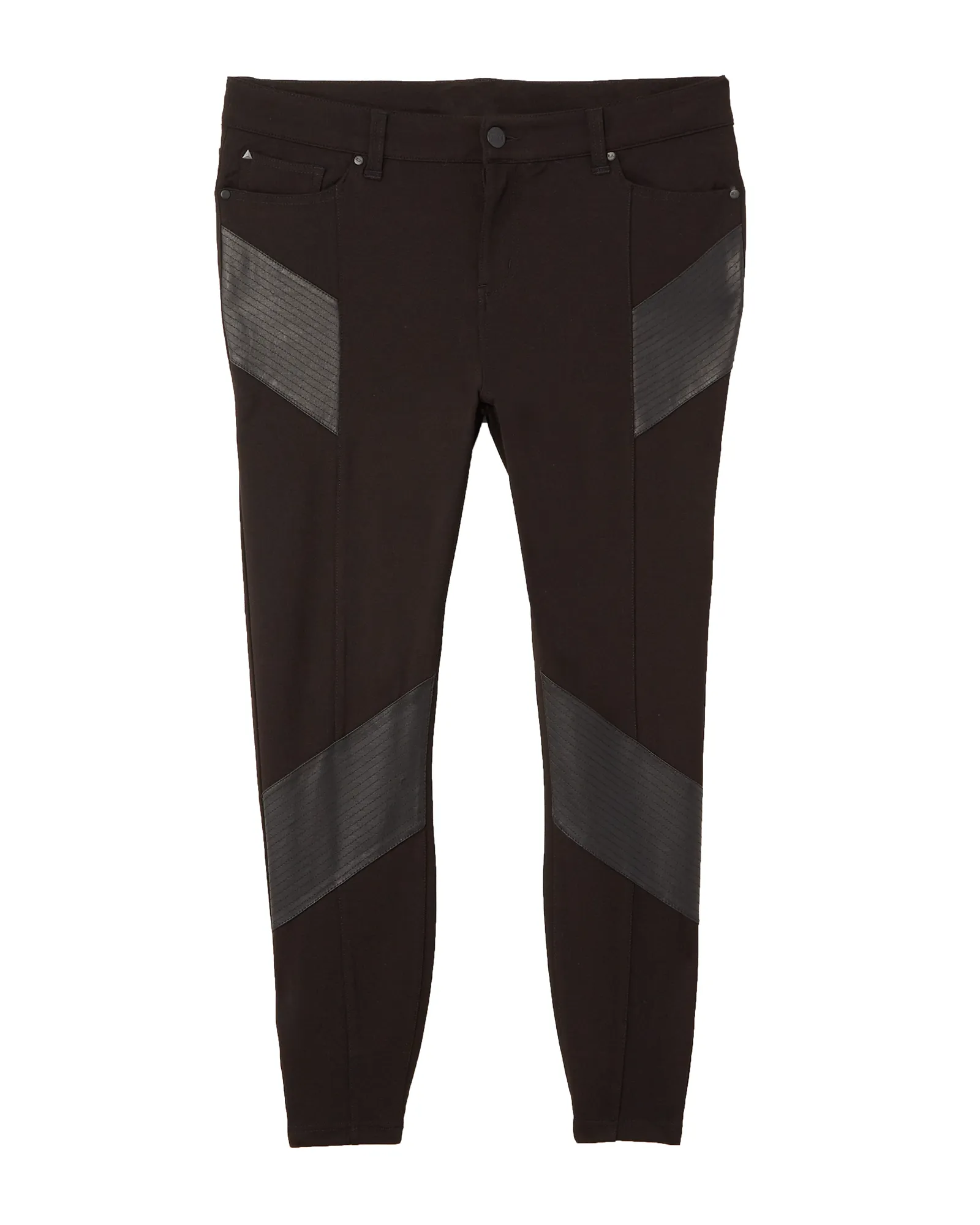 Luxor Coated Legging with Moto Panel | Black