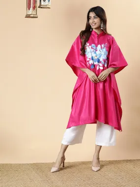 Magenta Rayon MandarinKurta - BlueBlossoms