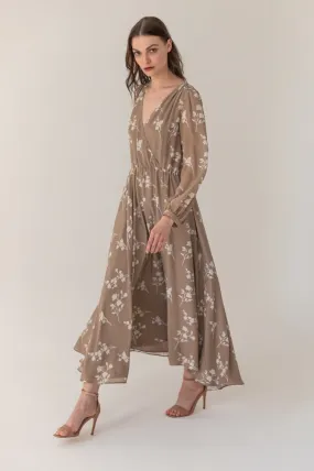 Magnolia Beige Silk Dress