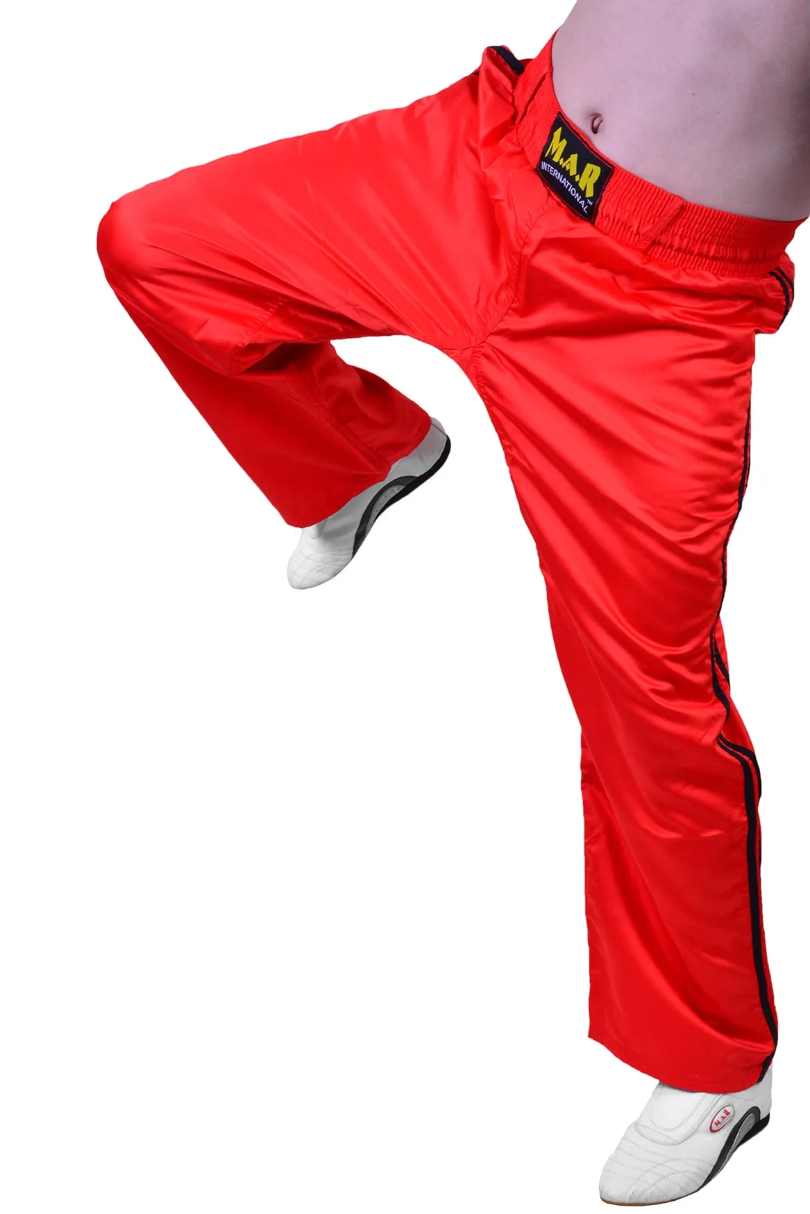 MAR-089D | Full Contact Red Black Kickboxing & Freestyle Trousers