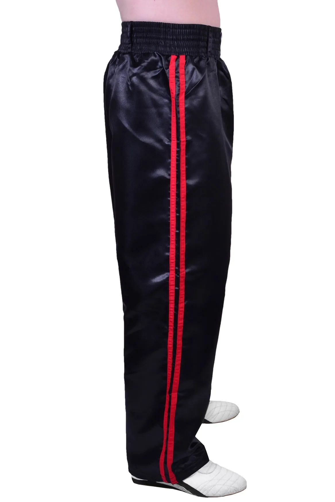 MAR-089E | Full Contact Black Red Kickboxing & Freestyle Trousers