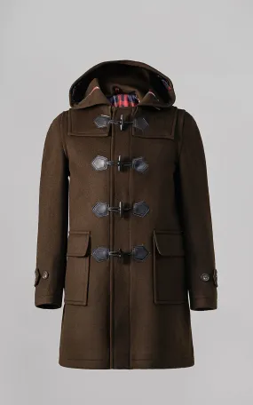 MEN'S HOODED DUFFLE COAT OLIVE