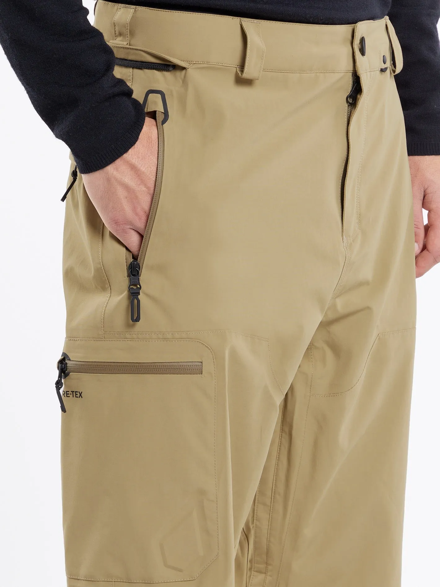 Mens L Gore-Tex Pants - Dark Khaki