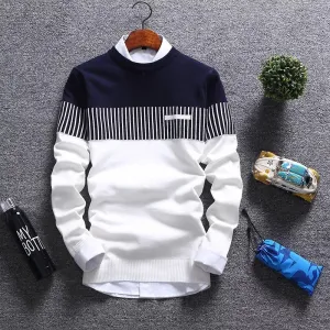 Men's Long Sleeve Striped Pattern Shirt