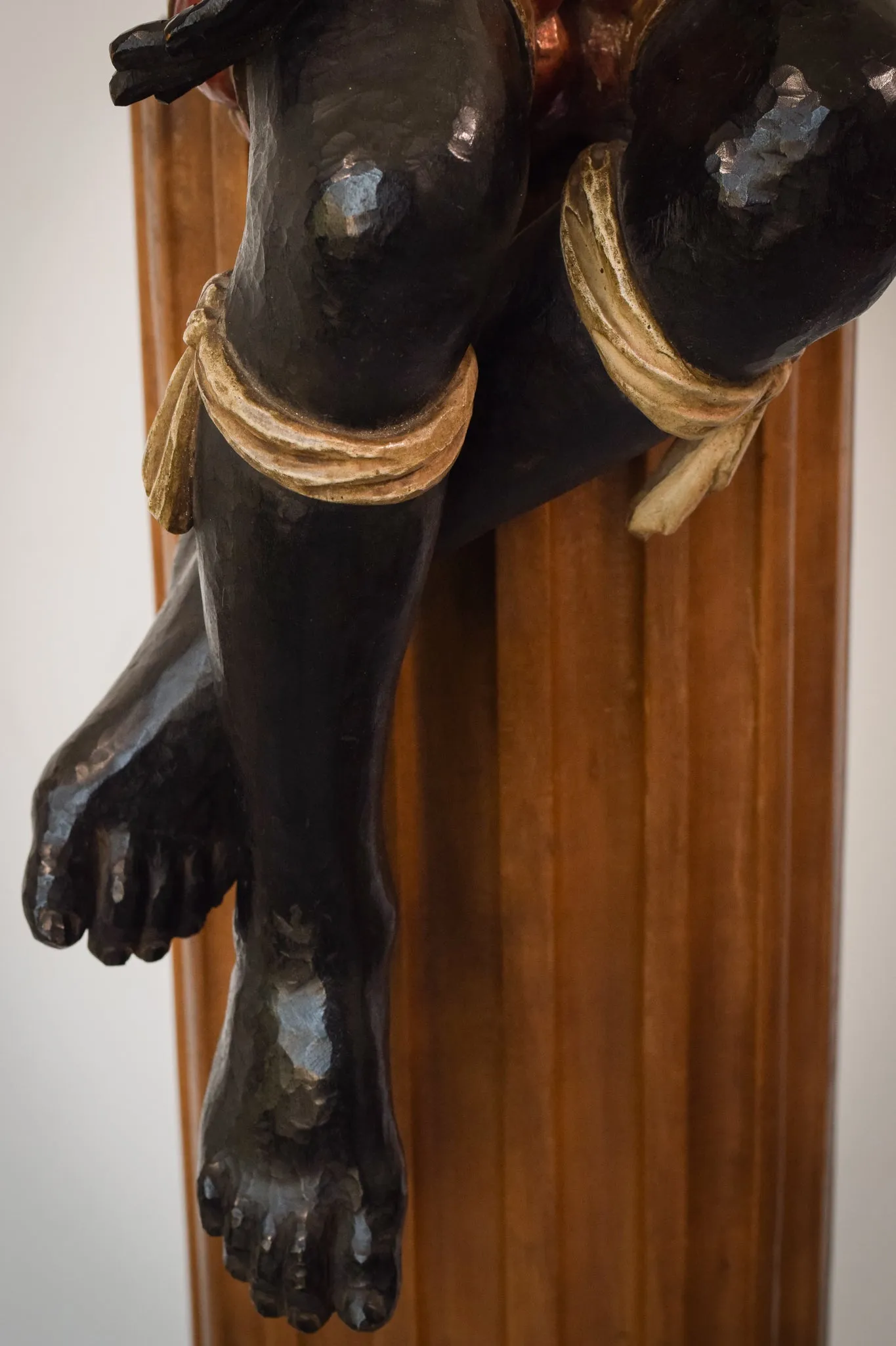 Mid Century - Blackamoor Polychrome Candelabra on a Column