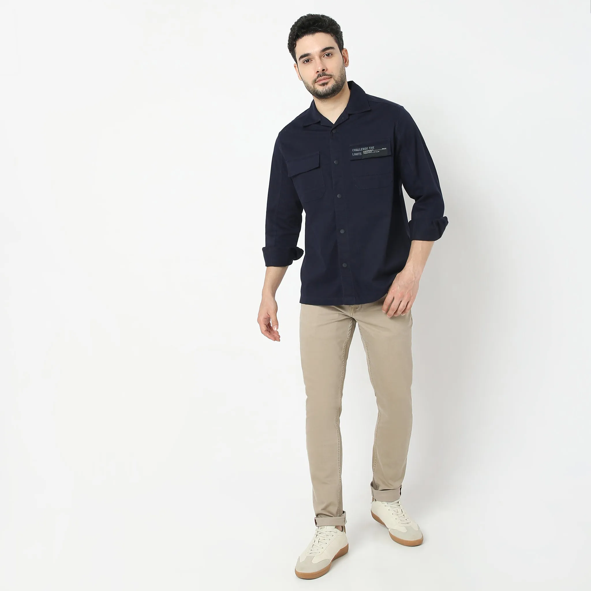 Modern Outdoorist Shacket™ 100% Cotton - Regular Fit Solid Shirt