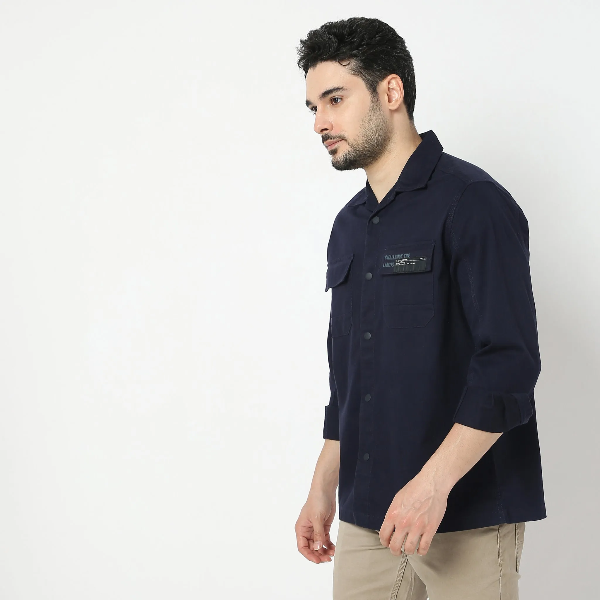 Modern Outdoorist Shacket™ 100% Cotton - Regular Fit Solid Shirt