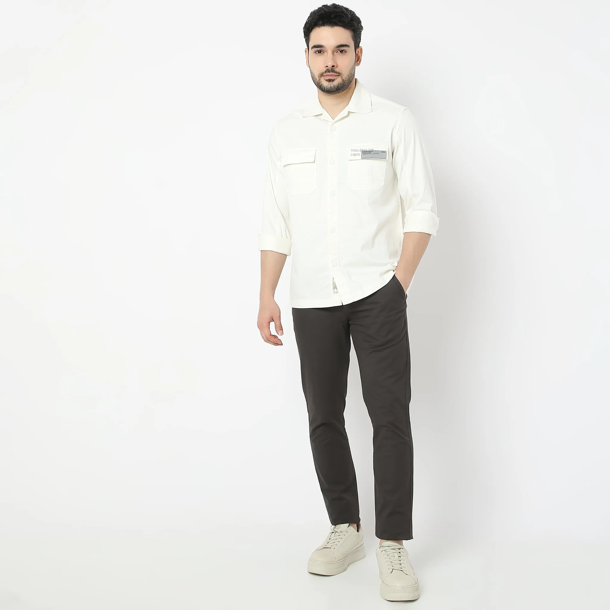 Modern Outdoorist Shacket™ 100% Cotton - Regular Fit Solid Shirt