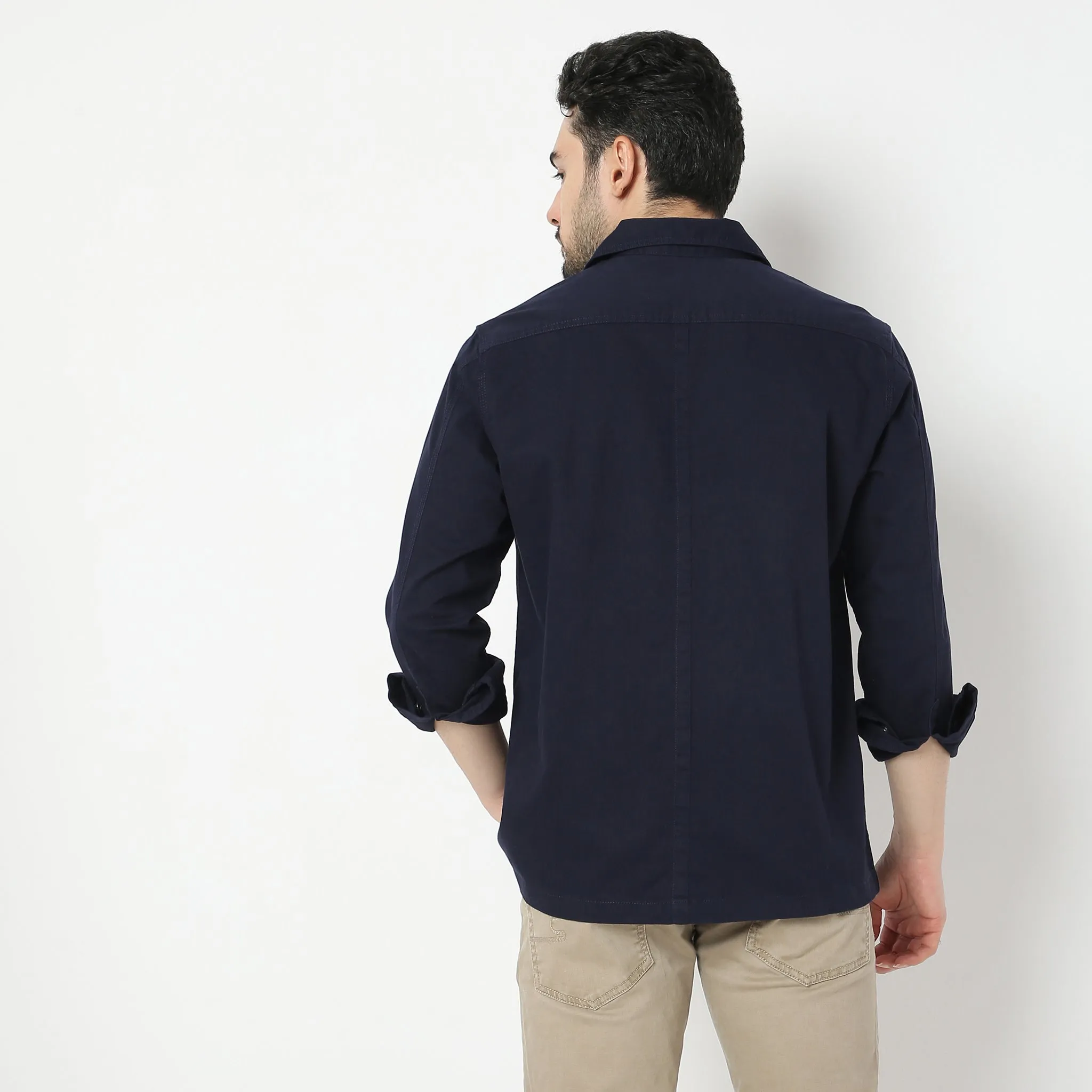 Modern Outdoorist Shacket™ 100% Cotton - Regular Fit Solid Shirt