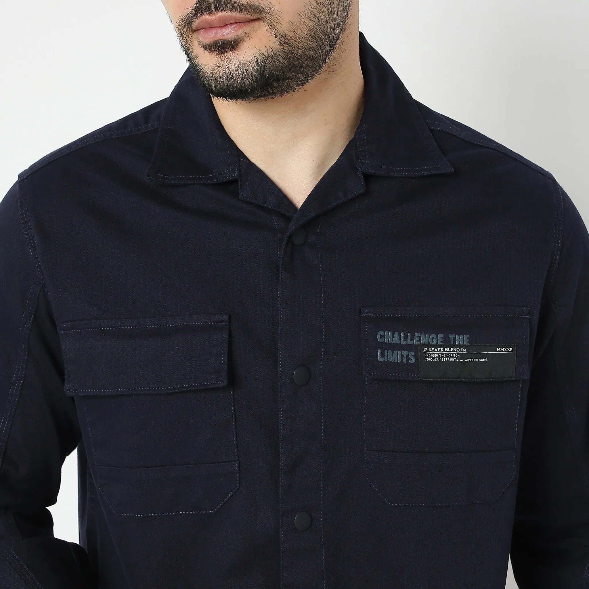 Modern Outdoorist Shacket™ 100% Cotton - Regular Fit Solid Shirt