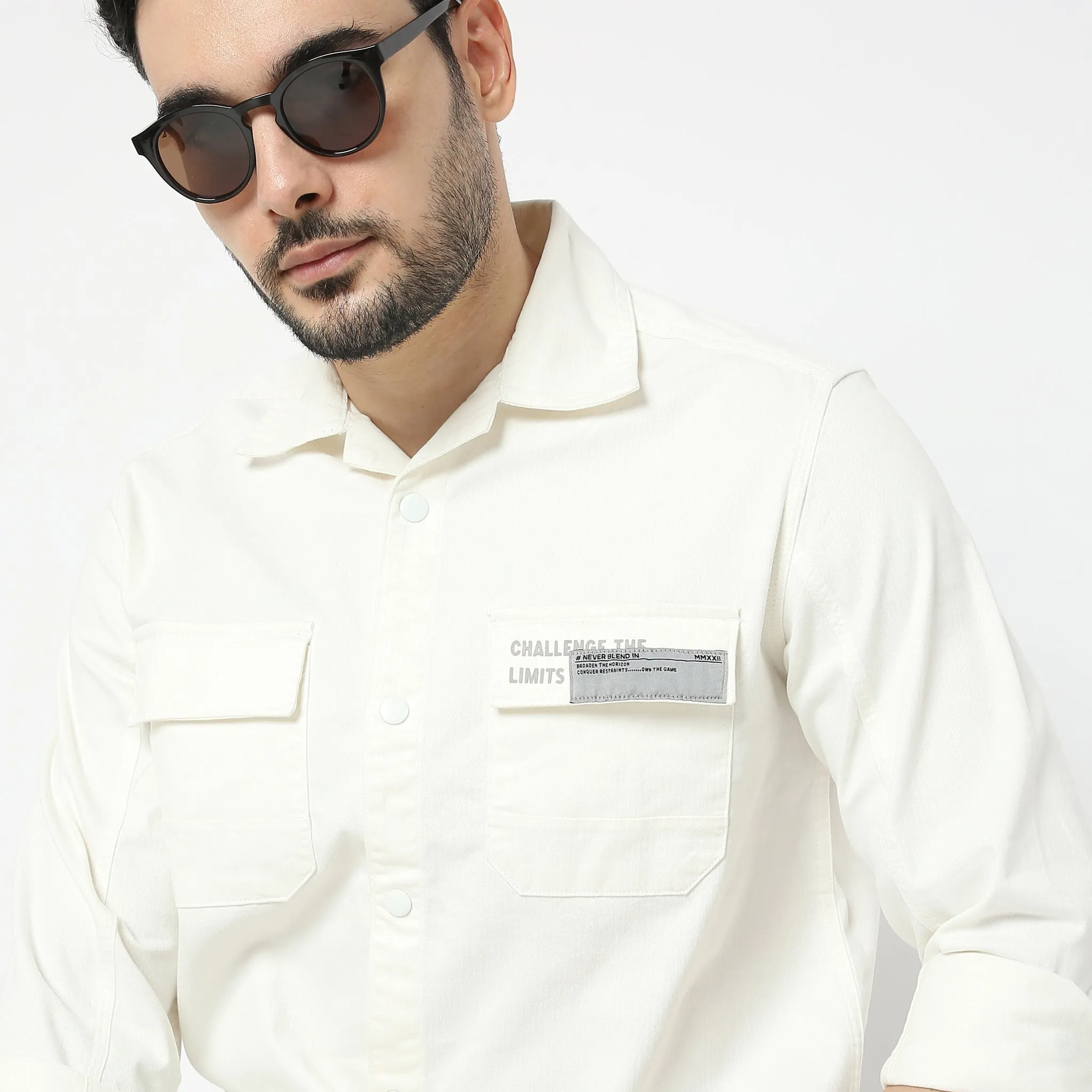 Modern Outdoorist Shacket™ 100% Cotton - Regular Fit Solid Shirt