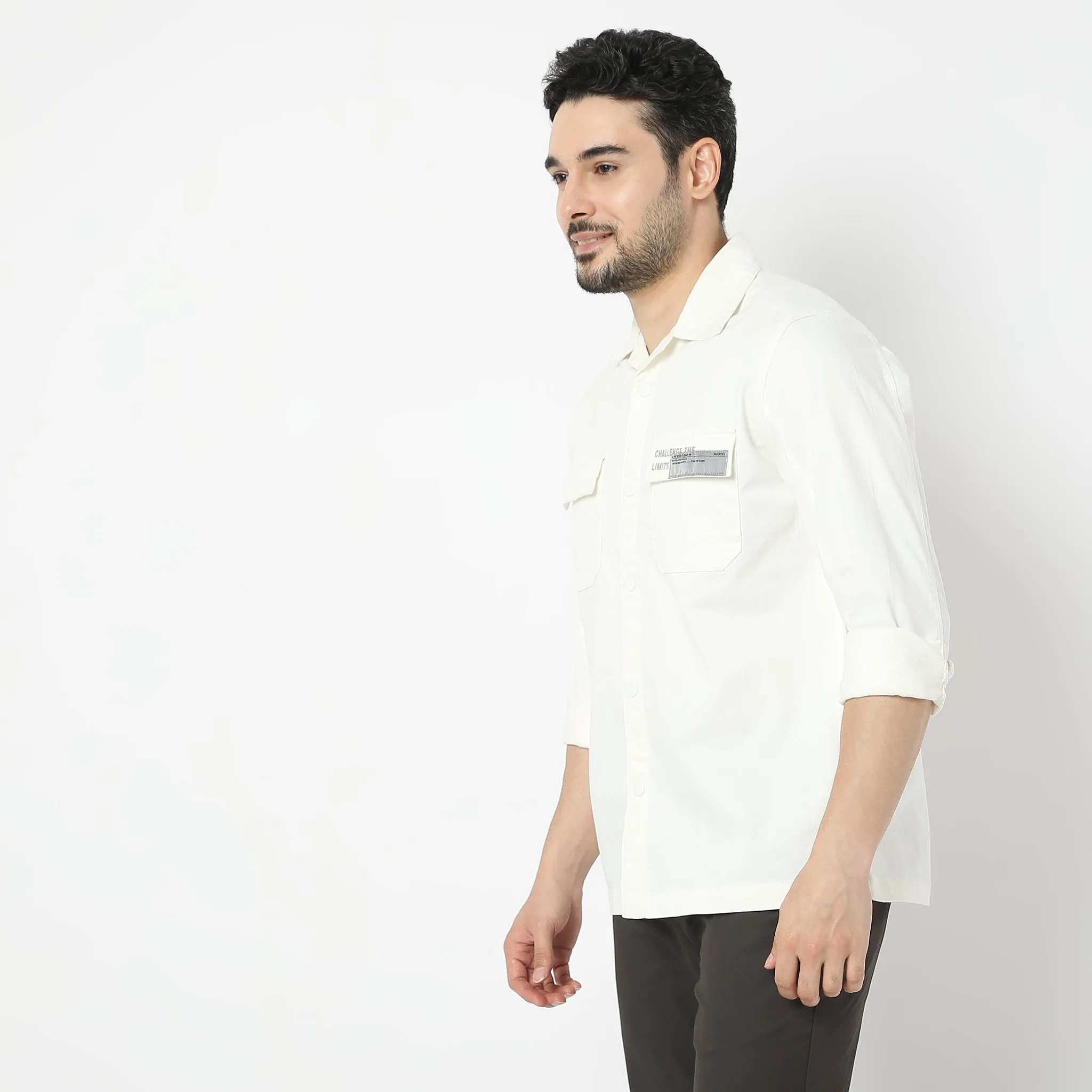 Modern Outdoorist Shacket™ 100% Cotton - Regular Fit Solid Shirt