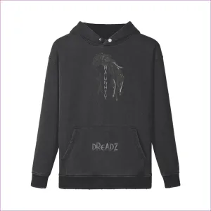 Naughty Dreadz Snow Wash Button Collar Hoodie