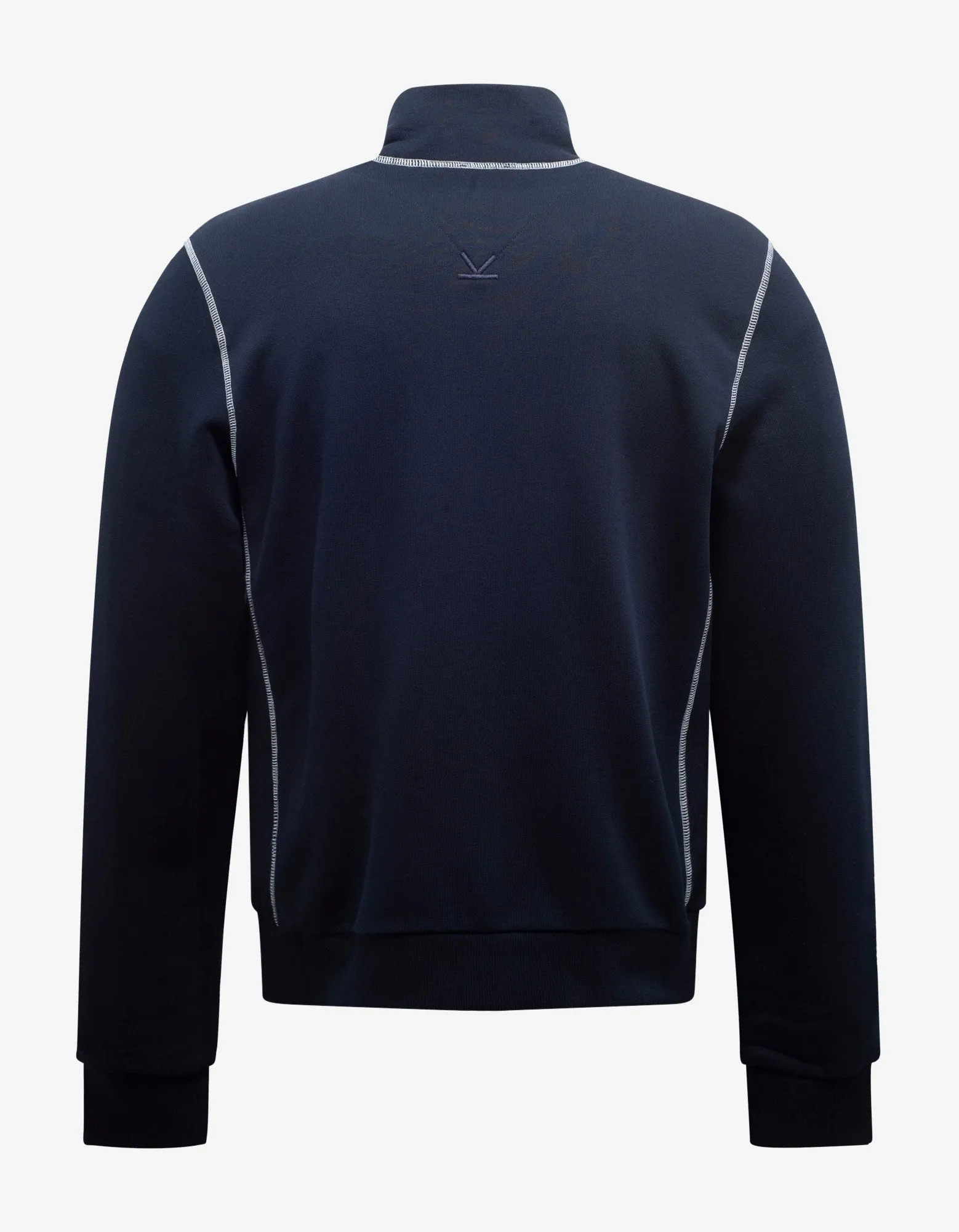 Navy Blue Tiger Crest Zip Track Jacket -