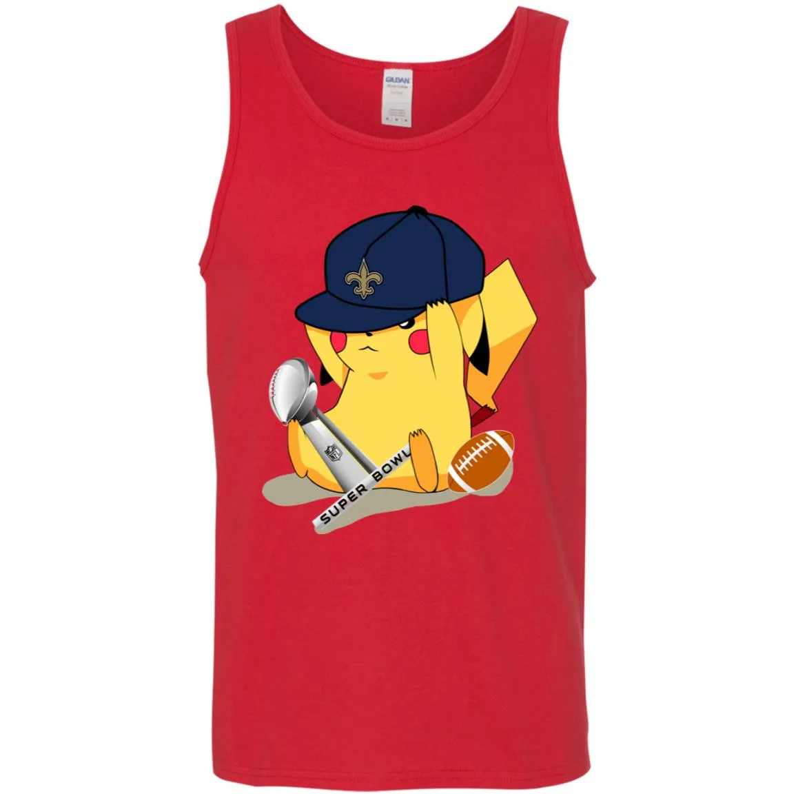 Nfl – New Orleans Saints Pikachu Super Bowl 2019 Football Men Cotton Tank