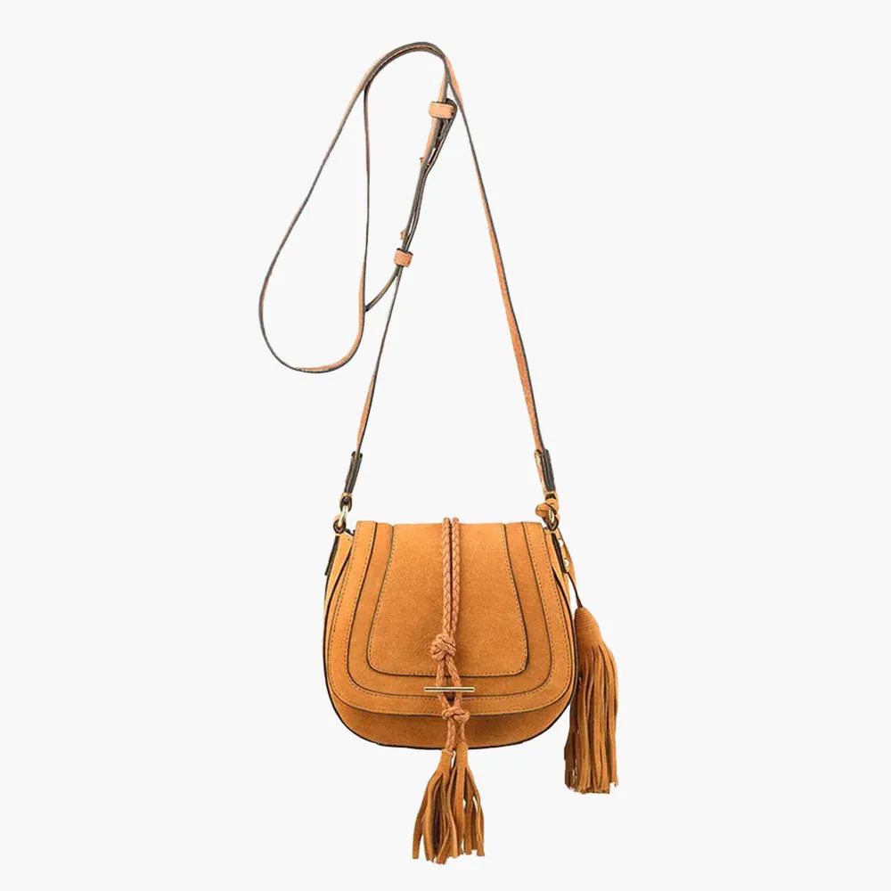 Nikki Williams - Harriet desert Suede saddle bag