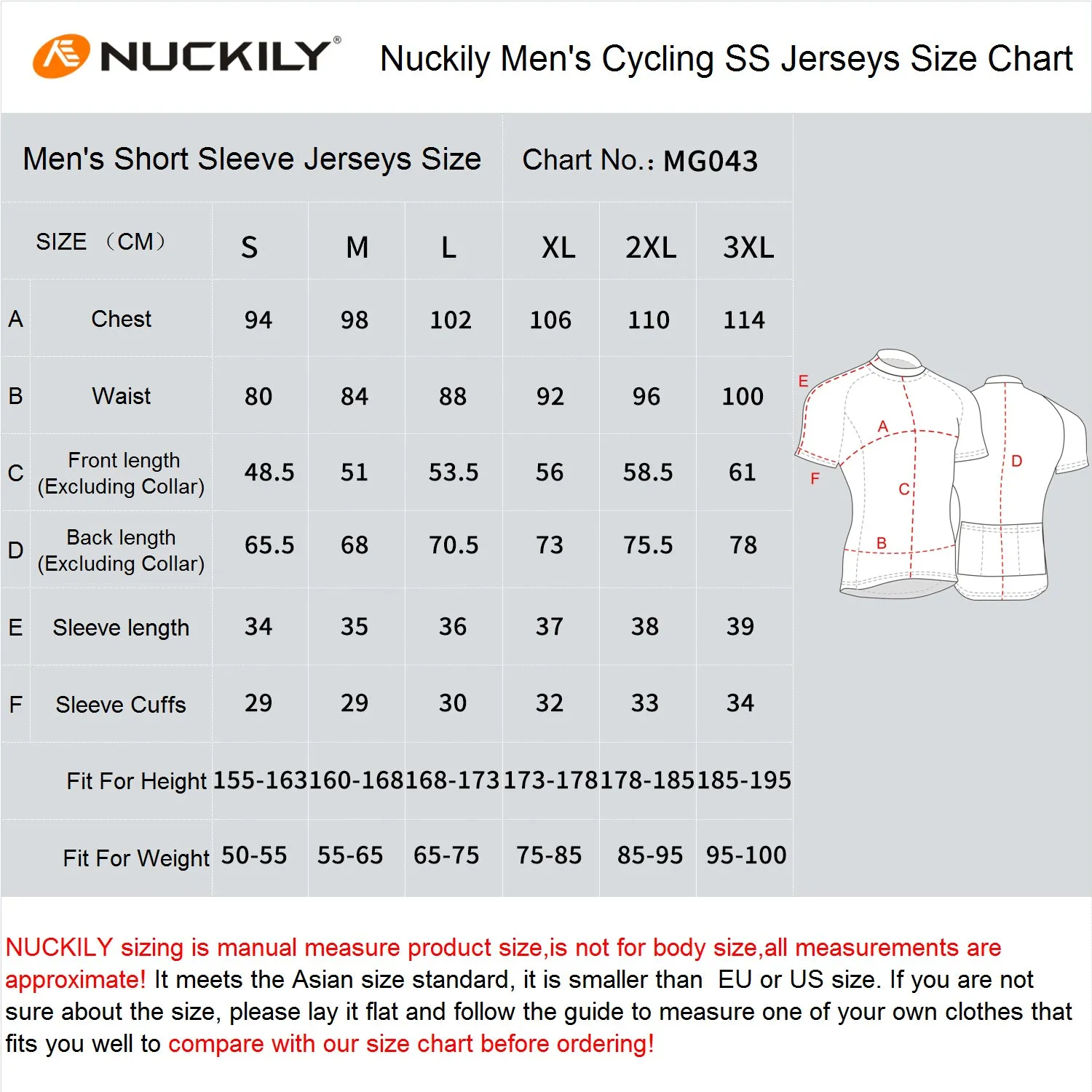 Nuckily MG0043 Short Sleeve Cycling Jersey