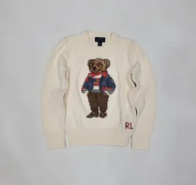 Nwt Kids Polo Ralph Lauren GIRLS Bear Knit Sweater (8-20)