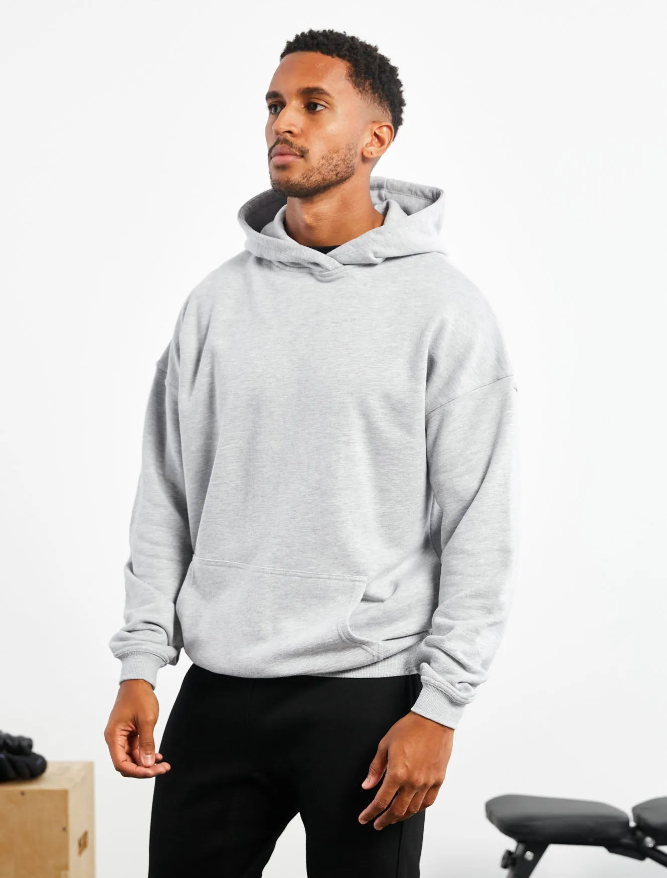 Oversized Hoodie - Grey Marl