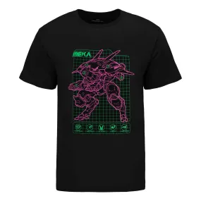 Overwatch D.Va Blueprint Black T-Shirt