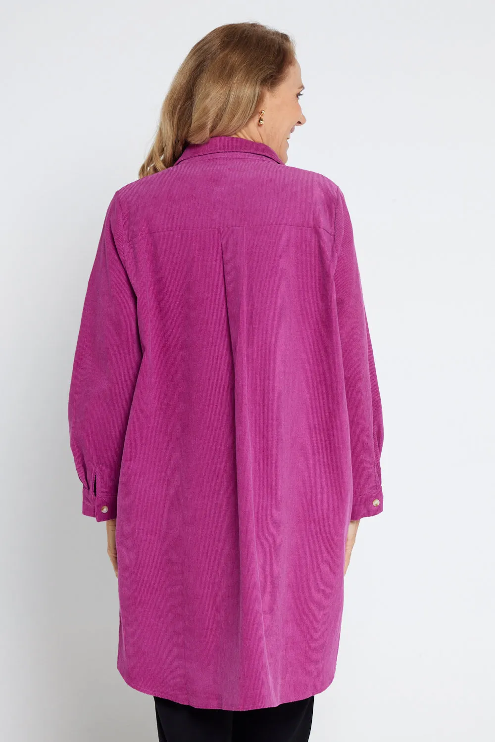 Parvati Corduroy Overshirt - Magenta