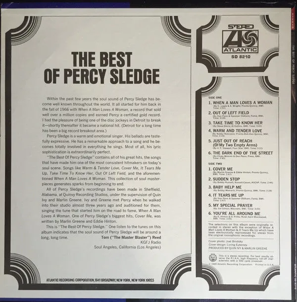 Percy Sledge - The Best Of Percy Sledge (LP, Comp, RI ) (VG)