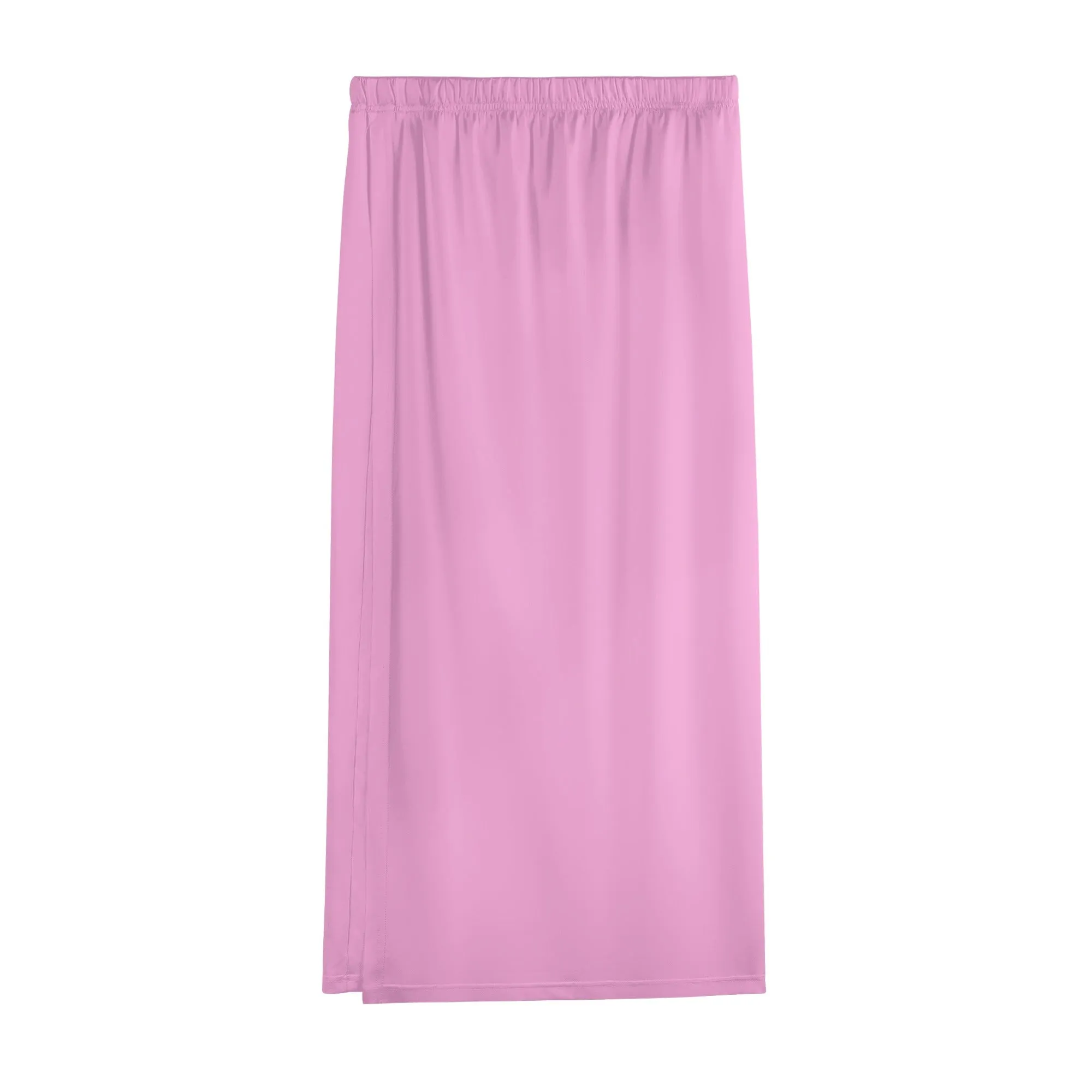 Pink Womens Lightweight Oversize Half-Sleeve T-shirt & Midi Skirt Two-Piece Outfit Set