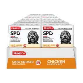 Prime 100 Slow Cooked Chicken and Brown Rice Dog Food 354g x12