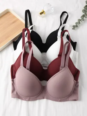 "Ultimate Comfort Plunge Push-Up Bra Set - Ideal for Everyday and Summer 2024"