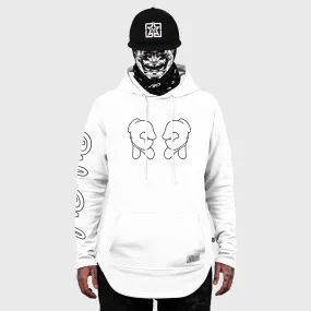 Rep Life On Two {Outline} Scoop Pullover Hoodie {White}