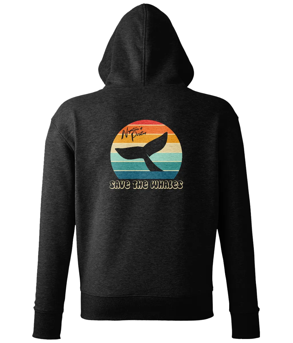 Retro 'Save The Whales' Unisex Pullover Hoodie