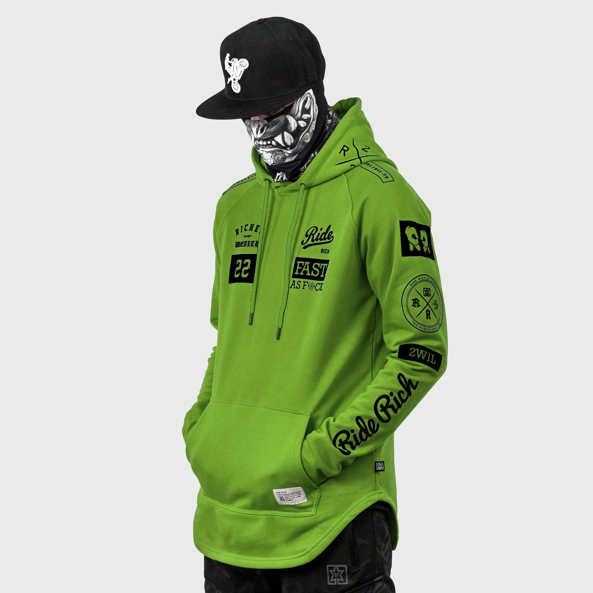 RR GP Scoop Pullover Hoodie {Lime Green}