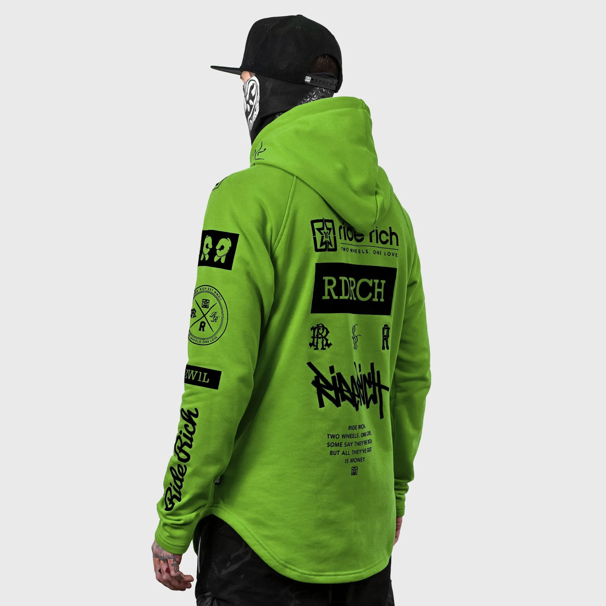 RR GP Scoop Pullover Hoodie {Lime Green}