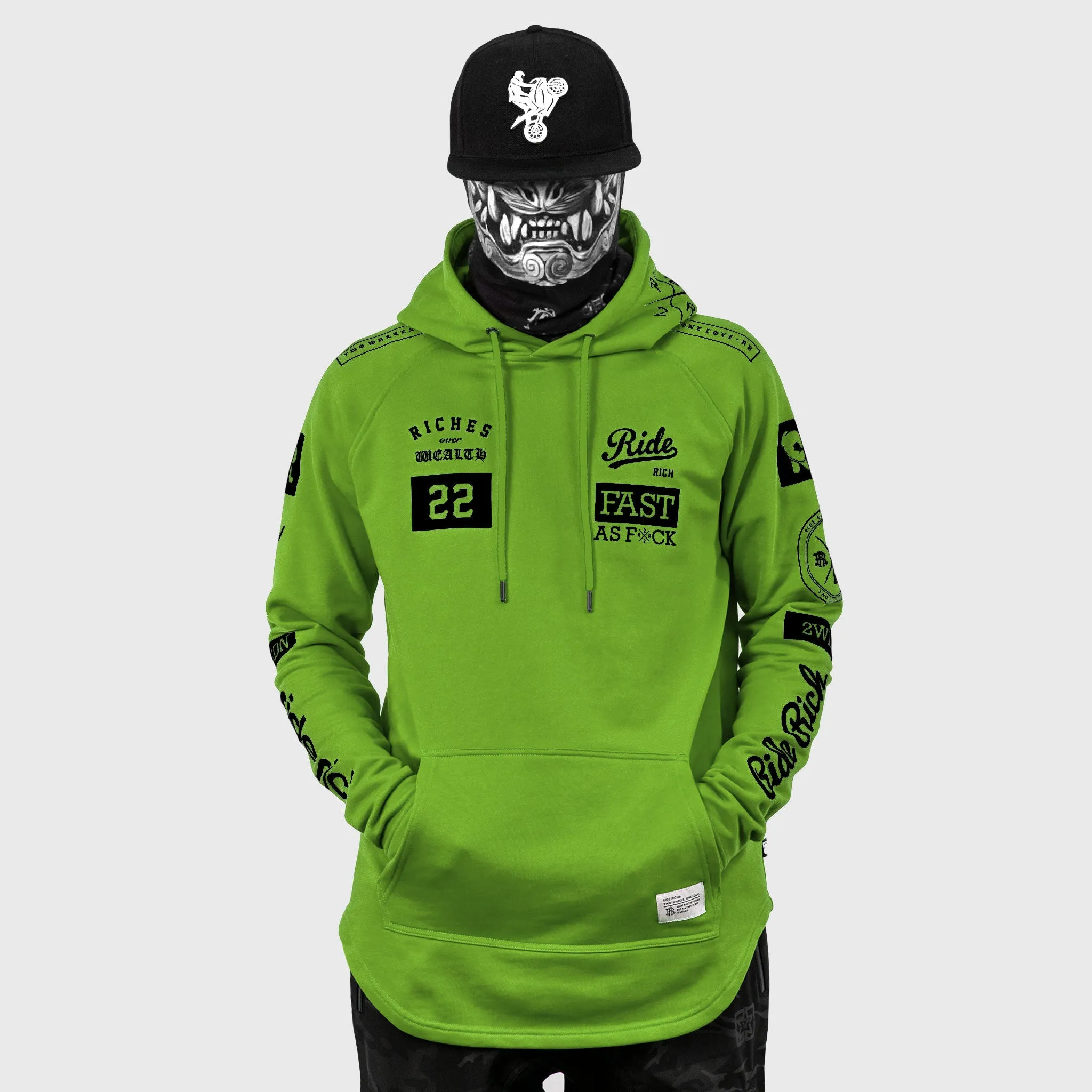 RR GP Scoop Pullover Hoodie {Lime Green}