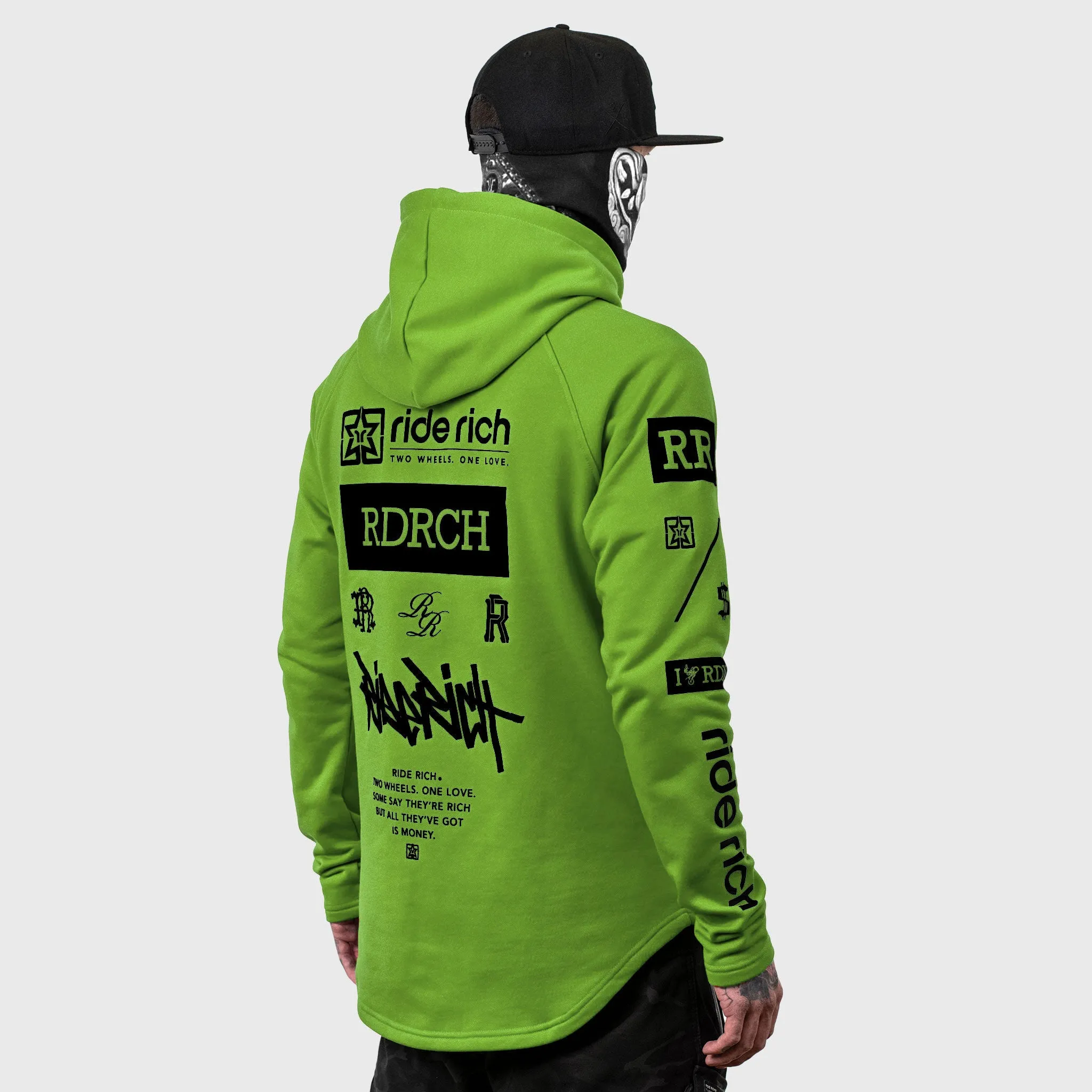 RR GP Scoop Pullover Hoodie {Lime Green}