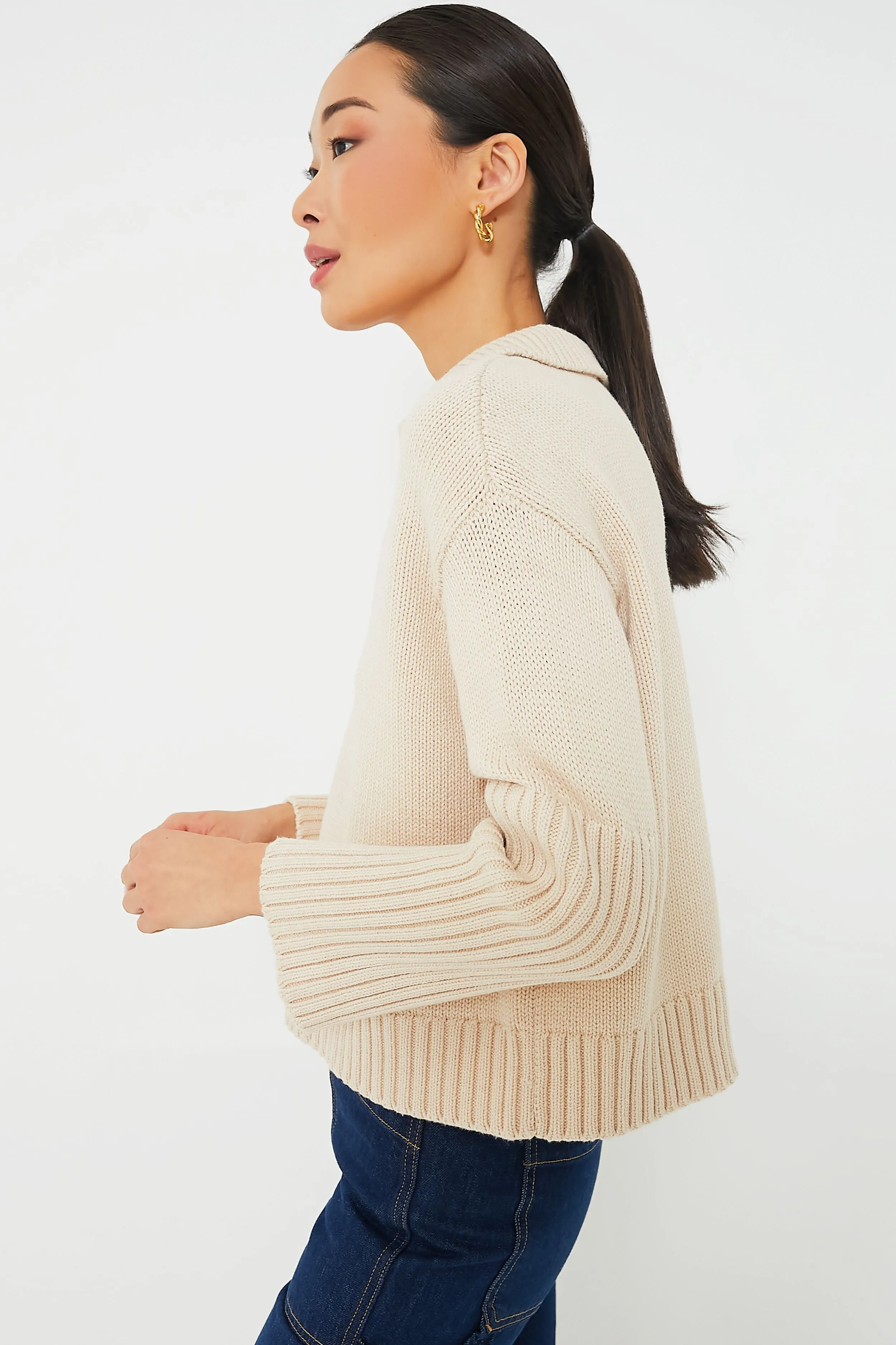 Sandstone Brenna Polo Sweater