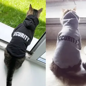 Security Cat Clothes Pet Cat Coats Jacket Hoodies For Cats Outfit Warm Pet Clothing Rabbit Animals Pet Costume For Small Dogs