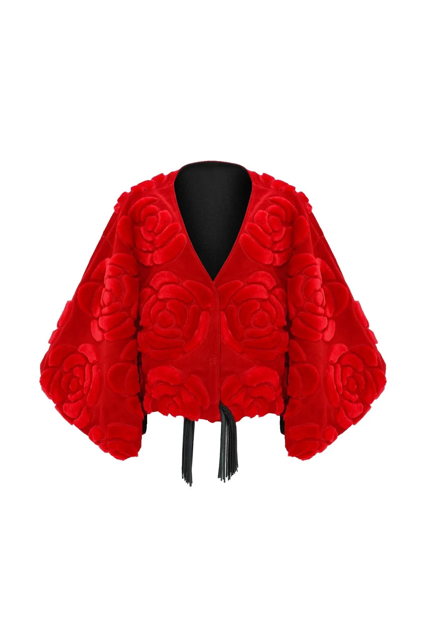 Select Shearling/Suede Lamb Floral Embroidered Jacket Reversible To Loro Piana Cashmere & Wool