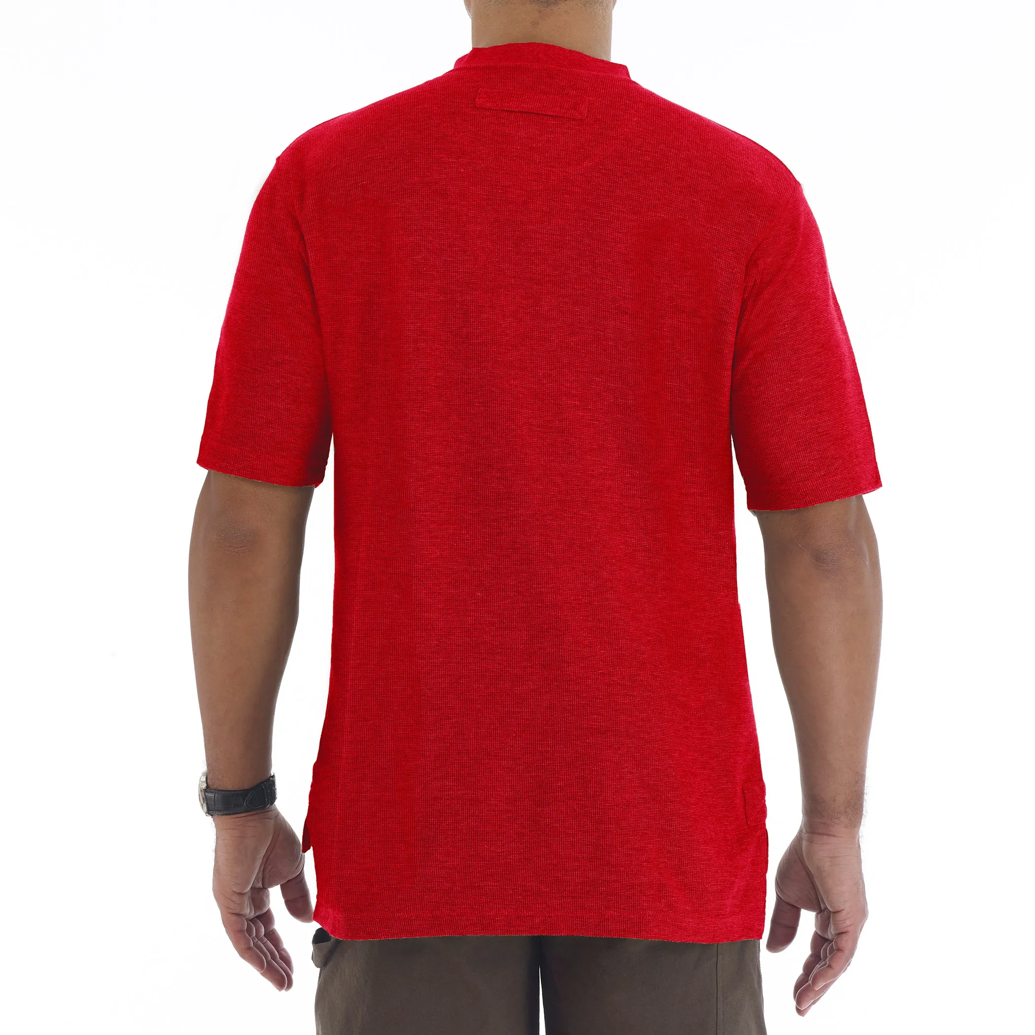 SHORT SLEEVE MINI-THERMAL HENLEY