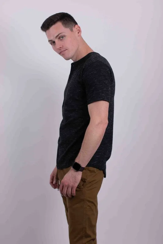 Short Sleeves Henley T-shirt