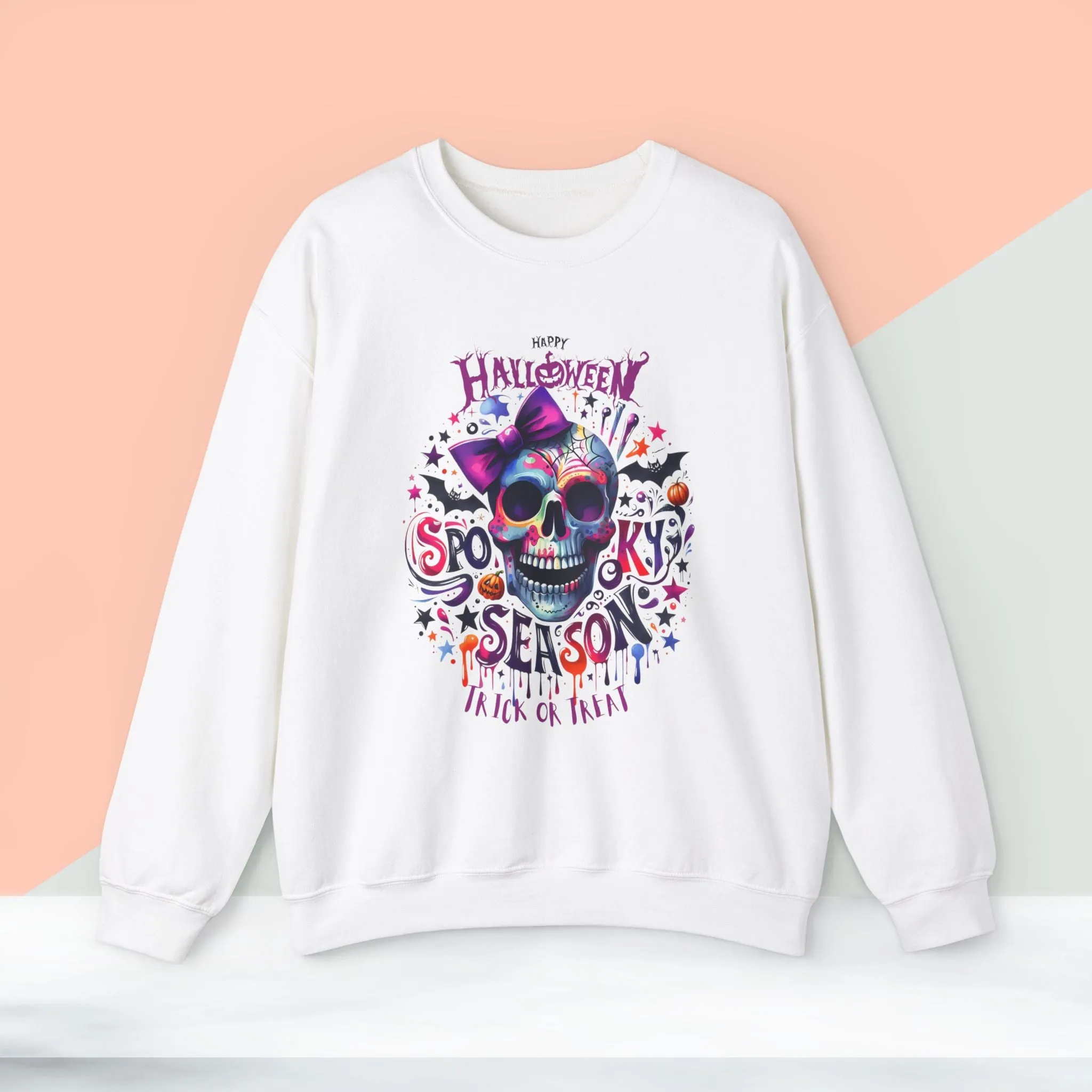 Spooky Season Halloween Sweatshirt, Happy Halloween Sweatshirt - Unisex Heavy Blend Crewneck, Halloween Sweatshirt, Cute Spooky Ghost sweatshirt.