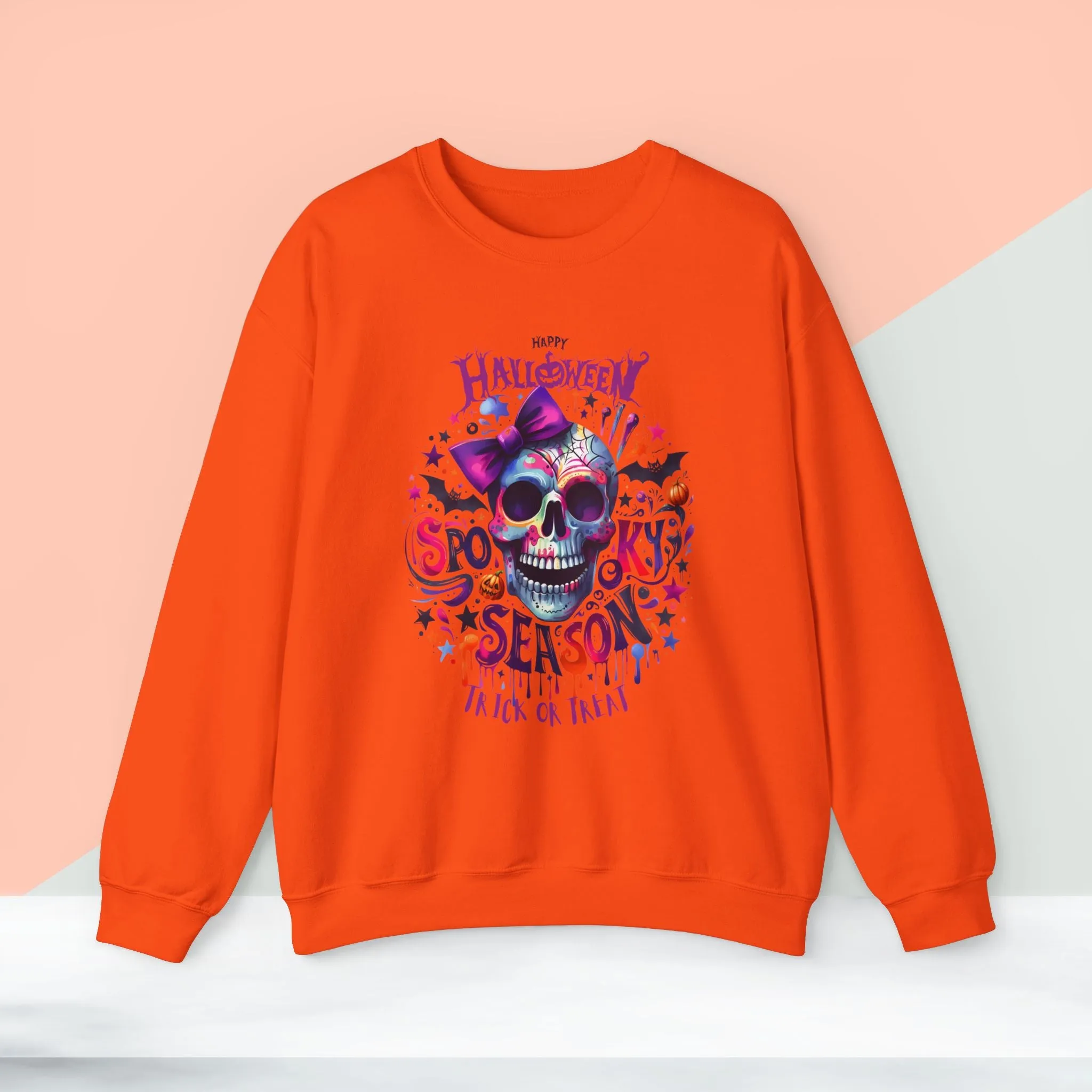 Spooky Season Halloween Sweatshirt, Happy Halloween Sweatshirt - Unisex Heavy Blend Crewneck, Halloween Sweatshirt, Cute Spooky Ghost sweatshirt.